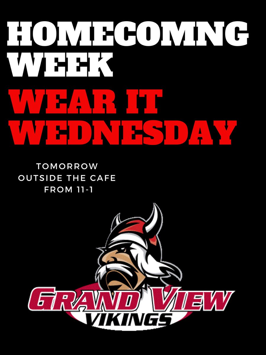 Show your school spirit during Homecoming Week by wearing Red or GV Gear and you could win a prize!