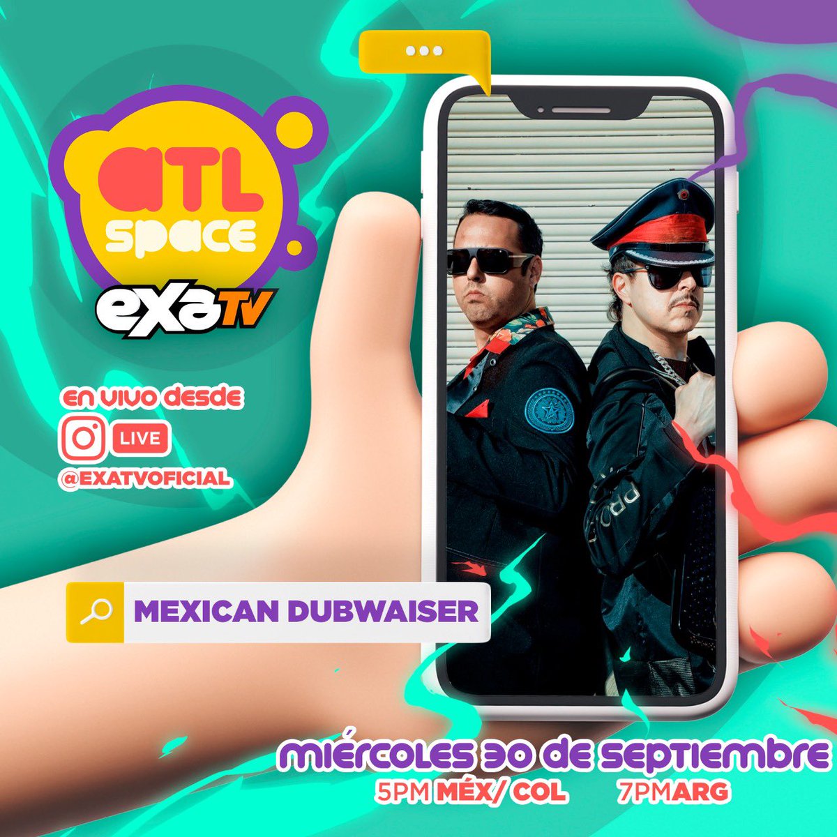 atlgarza's tweet photo. Mañana en #AtlSpace @MexicanDubwiser, no se lo pierdan por el Instagram de @exatv a las 5 pm. https://t.co/Ubj6o6yaDz