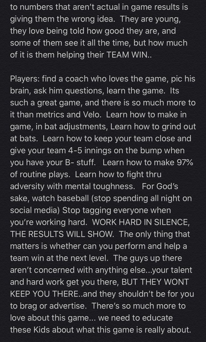 I feel strongly about this. I rarely post opinions, but if you love baseball you should take 2 mins and read this. HS Players need help to decipher what I’m the words of the great Augie Garrido.. “What this game is really about.”