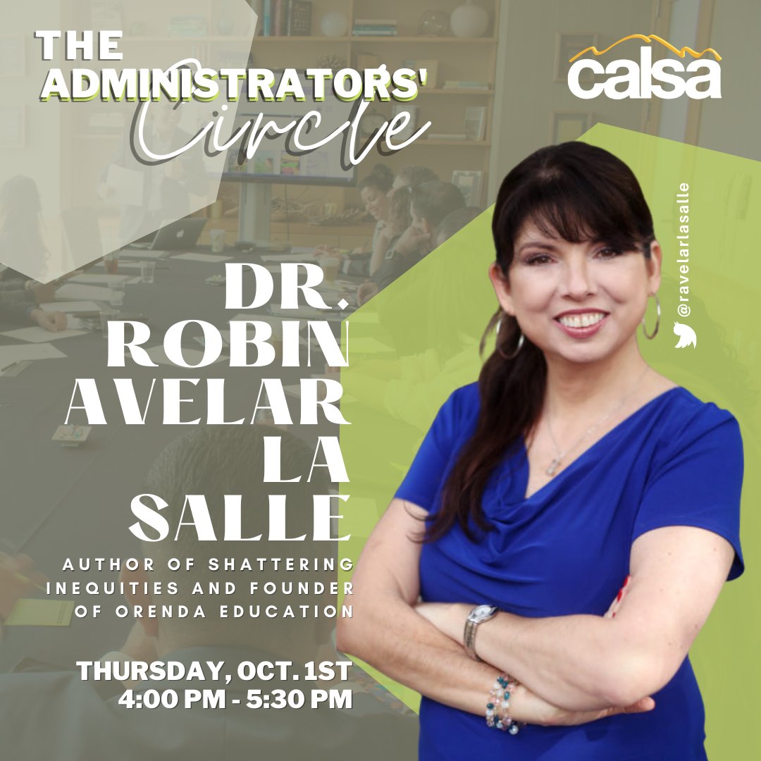 Are you ready for our next Admins' Circle session? 😉 🙌 
Join + connect with us Thursday, Oct. 1st from 4-5:30 PM as we discuss with our special guest, <a href="/ravelarlasalle/">Robin Avelar La Salle</a>:
-Antiracism
-Shattering Inequities 
-Exposing Racist Behaviors
Secure your seat today! bit.ly/AdminsCircle