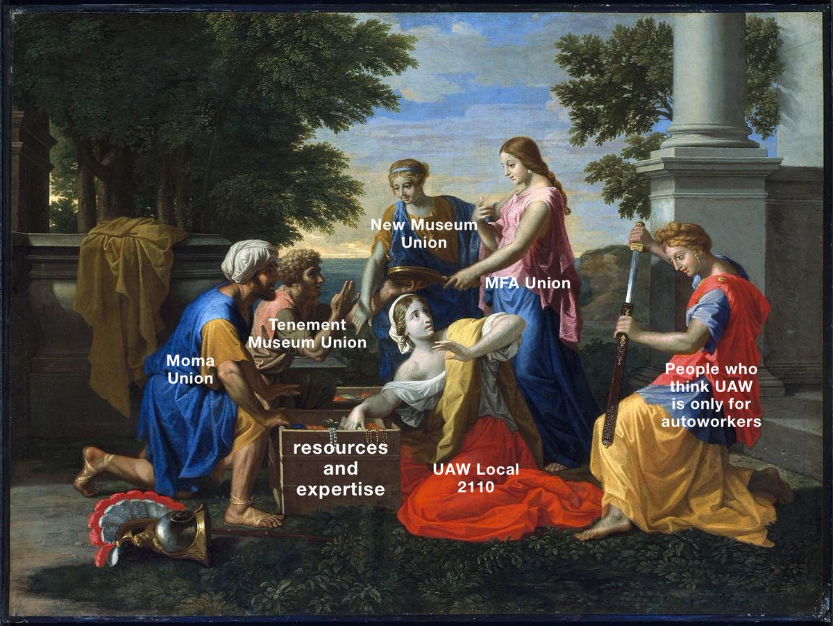 Local 2110 of the United Auto Workers (UAW) specializes in representing cultural workers in their unions, including <a href="/MoMA_Local2110/">MoMA Local 2110</a>, <a href="/newmuseum_union/">New Museum Union</a>, <a href="/tenemuseunion/">tenementmuseum_union</a>, &amp; most recently <a href="/mainepmaunion/">MainePMA Union</a>. We are thankful for their expertise &amp; proud to work with them as we unionize. 💪