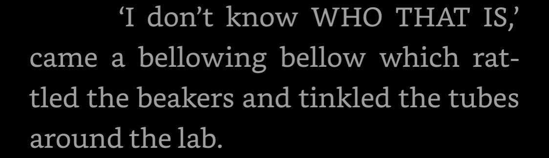 A BELLOWING BELLOW? At least TRY. It’s 16 pages. You don’t even have to try for LONG.  #kissingthecoronasnark