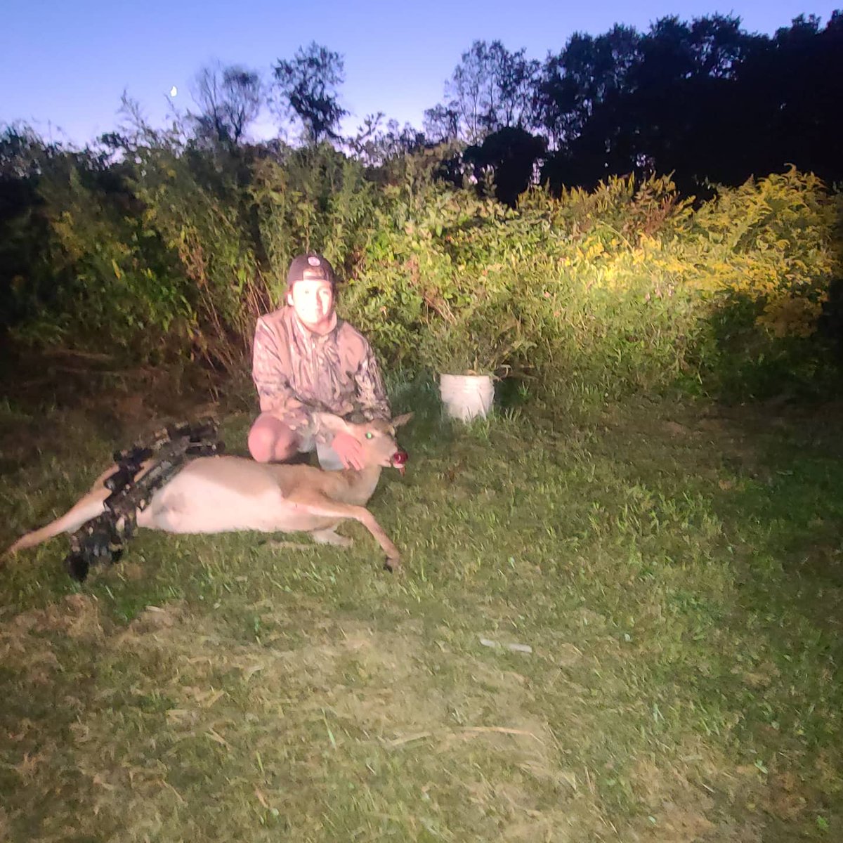 Hcoregeneration's tweet photo. The Ten point turbo and evo broad heads got it done on Keagans first archery hunt in Maryland. We will be back. Time to make the jerky. https://t.co/JFdnCQuuOk