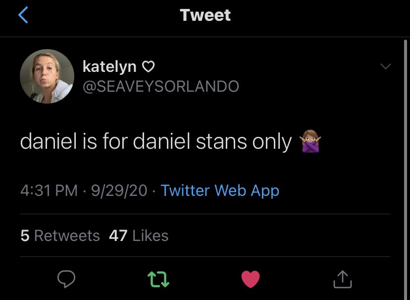 she acts like daniel is HER property