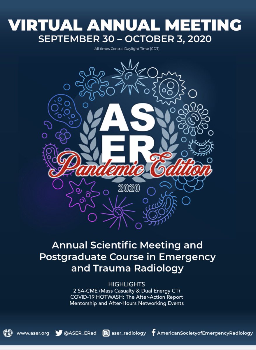 On the eve of our virtual annual mtg, I'd like to send an enormous heartfelt thank-you to everyone who worked to bring together #ASER2020. It was a massive team effort and it was a joy! 'See' you in the AM! ❤️ @emradguy @ASER_ERad aser.org