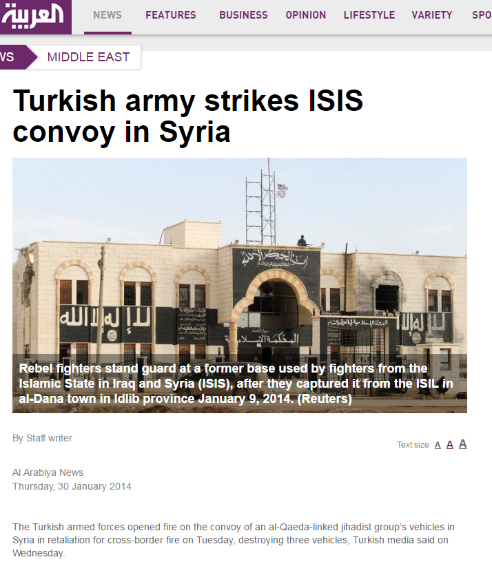 1. Turkey supports ISIS?! Acutally Turkey was one of the first countries to bomb ISIS in January 2014 when ISIS attacked turkish backed FSA Rebells in Syria. ISIS wasnt western media famous at that time. Nor did the western media care when ISIS overtook mayor FSA positions.