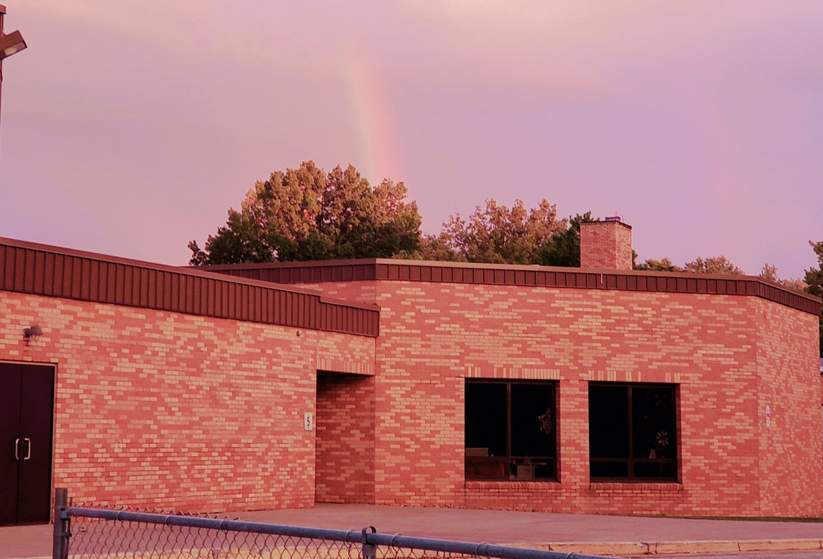 A 🌈 was shining down on Millridge tonight!  Tomorrow will be a good day!