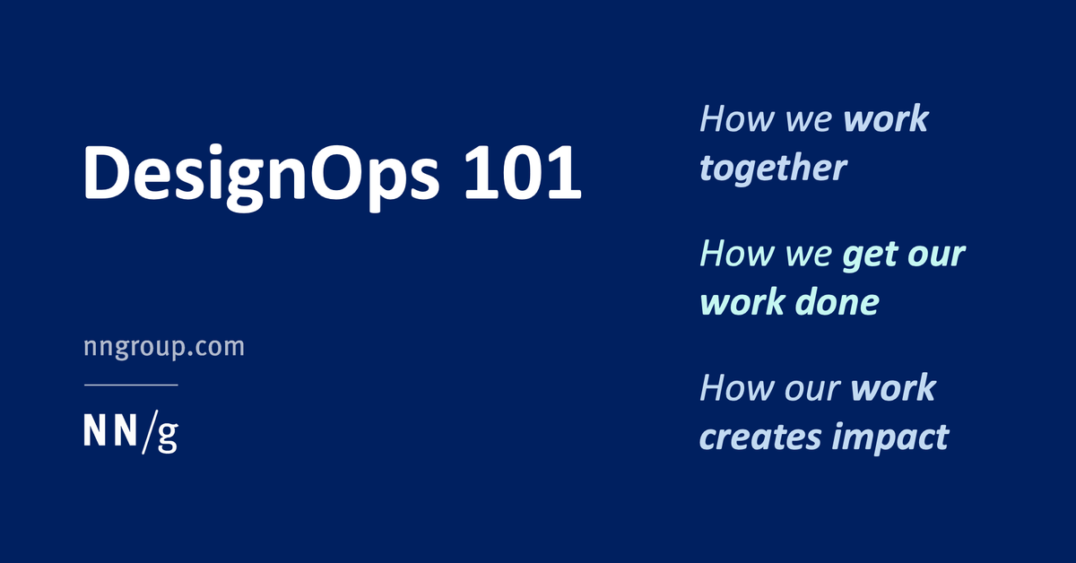 "DesignOps refers to the orchestration and optimization of people, processes, and craft in order to amplify design’s value and impact at scale." buff.ly/30KKagv 
#designthinking #uxdesign