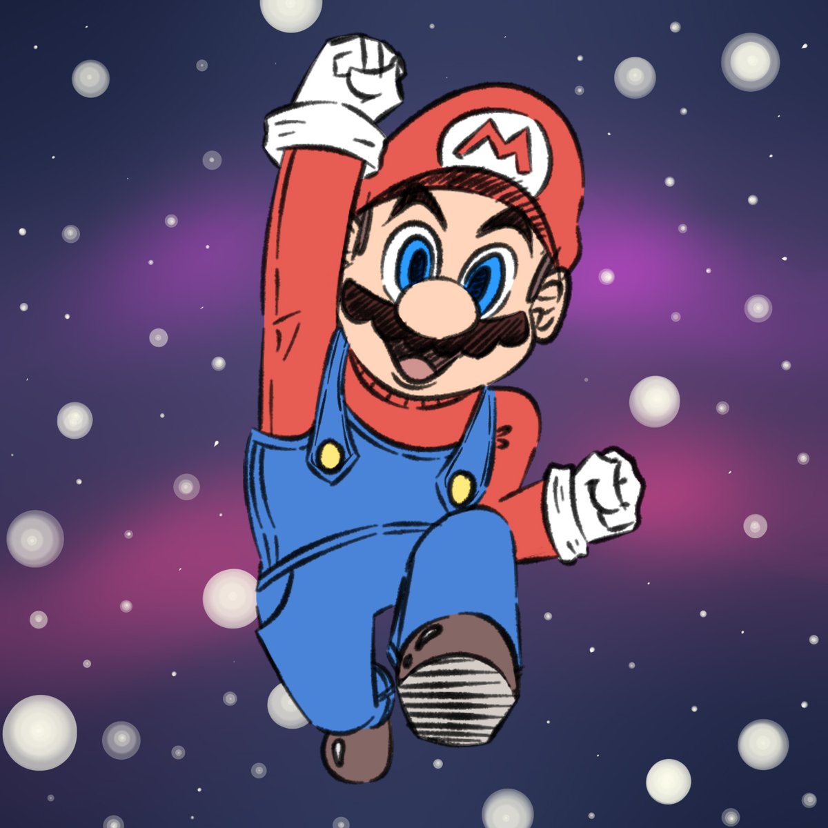 Colored the mario doodle