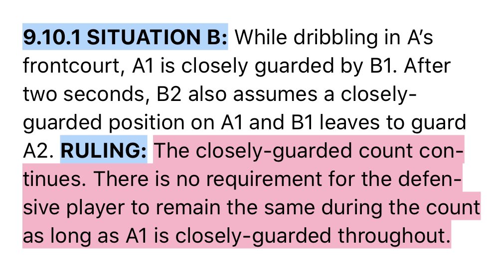 (RULING)NFHS  Case Play Quiz #13POLL RESULT-•Closely-Guarded Violation: 50%•No Violation: 50%NFHS RULING-•Closely-Guarded Violation NFHS REFERENCES-1) CP 9.10.1 Situation B2) Rule 9-10-13) Rule 4-10Thread(1/6)  https://twitter.com/officialchipc/status/1310731534752645122