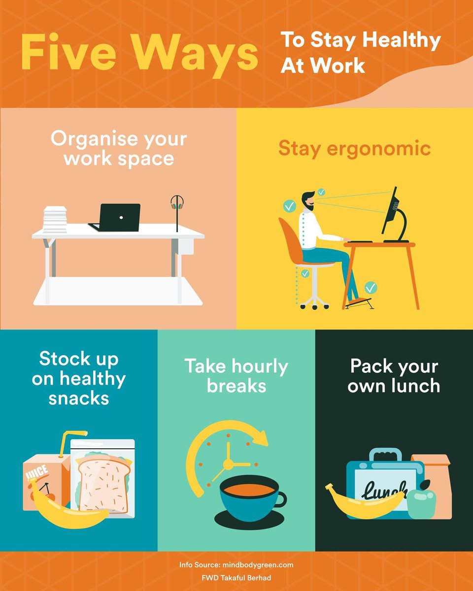 Struggling with staying healthy at work? We understand that feeling.
Check out these simple and practical tips to improve your physical and mental health even while working!
#CelebrateLiving #WeGotYouCovered #FWDTakaful #WangsaMaju #Takaful #pelanmudah https://t.co/W95KpuUdtL