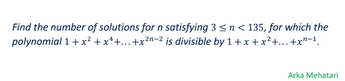 ArkaMehatari's tweet image. Solve this math problem. 
#Mathematics #TwitterMath
#WednesdayThoughts