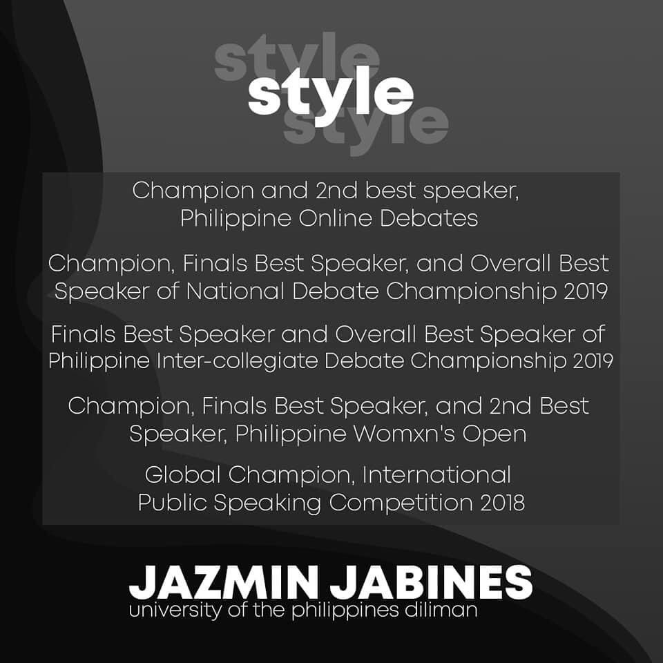 Get ready to learn all about Style tonight, with the country's National Champion, Jazmin Jabines! 

You can browse through our previous lectures in the link below. See you later at 7pm!

bit.ly/PDUWorkshop

#PDUWorkshop2