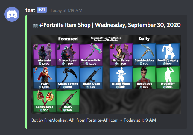 Ifiremonkey On Twitter Bot Is Made Entirely In Python It Started Out As A Base From Https T Co 1hwskdzhfp But Overtime I Have Made My Own Improvements And Modifications To Increase Speed Cut Out How To Make A Bot Automatically Post Fortnite Shop How To Make A Bot Automatically Post Fortnite Shop Ifiremonkey On Twitter Bot Is Made Entirely In Python It Started Out As A Base From Https T Co 1hwskdzhfp But Overtime I Have Made My Own Improvements And Modifications To Increase Speed Cut Out