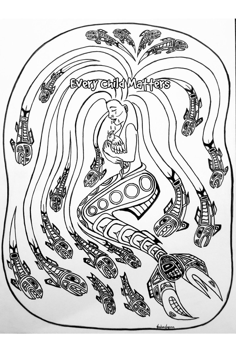 In recognition of Orange Shirt Day, Longfeather, one of our own <a href="/NCESrvs/">NoseCreekRVS</a> parents, shared a touching story &amp; this related beautiful colouring page with us. #rvsed #orangeshirtday