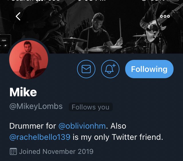 rachelbello139's tweet photo. Find a bandmate who supports you as much as mike supports me https://t.co/fptslwKXYP