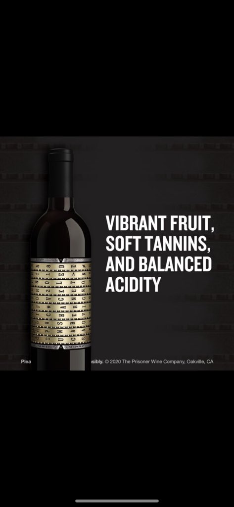 Come in and enjoy a bottle of Unshackled by the Prisoner Cabernet!