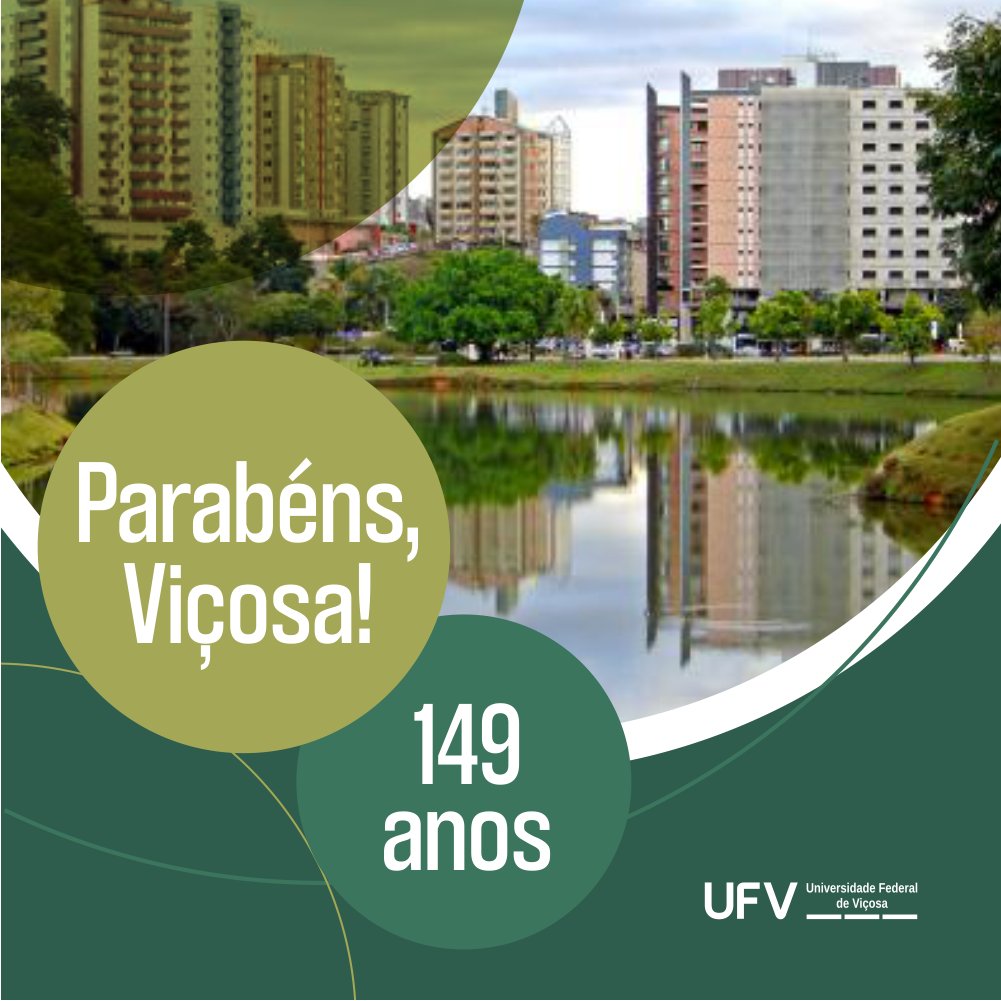 Viçosa completa 149 anos! Ela nos acolhe desde 1926 e nós a levamos no nosso nome com muito orgulho desde então. Que venham muitos outros anos de parceria e desenvolvimento em todas as áreas.
