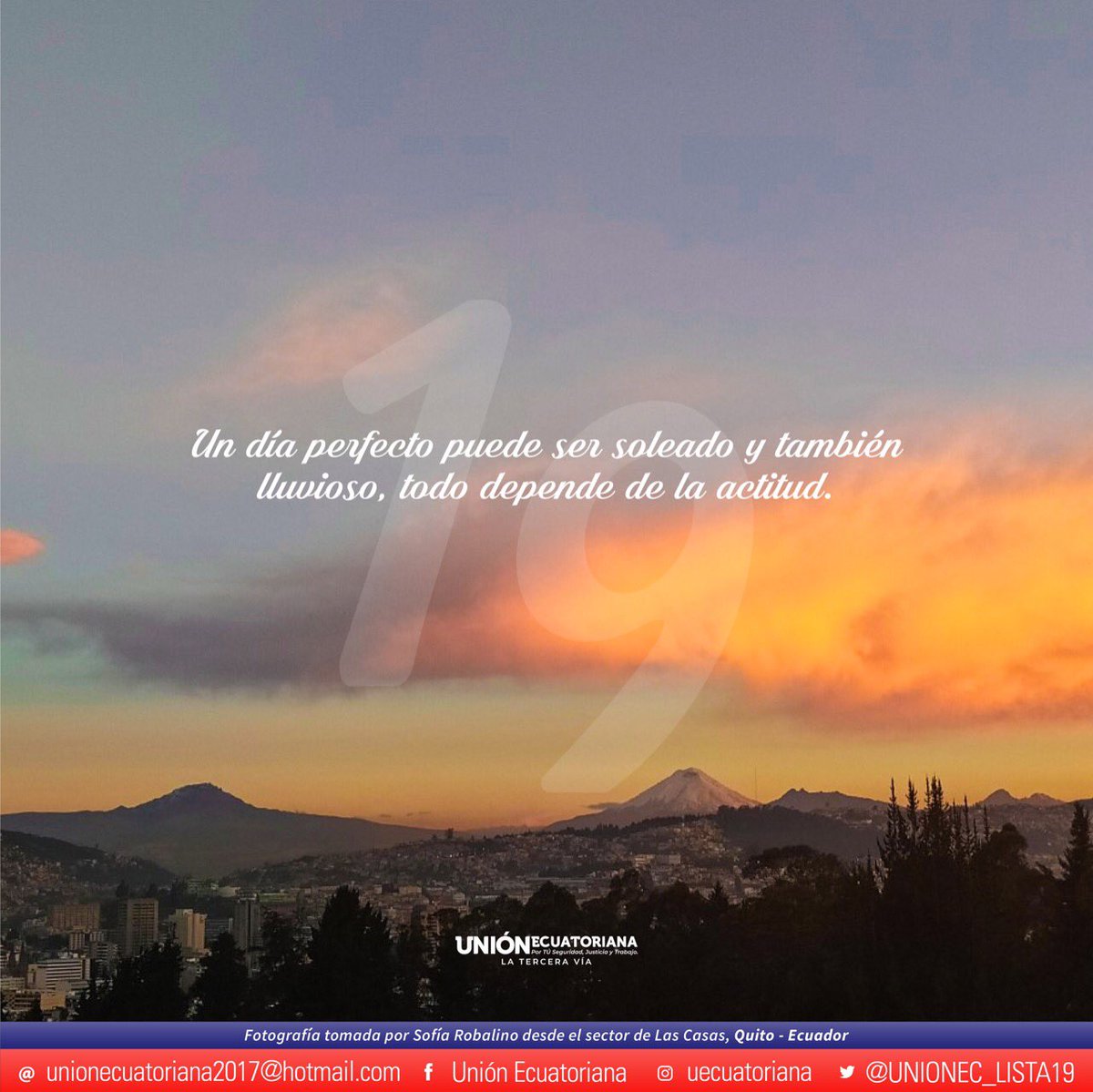 ue19azuay's tweet photo. Después de la Tormenta llegará la calma 🙏🏻

Cambiar la situación actual del país, está en tus manos, ¡ÚNETE!

Somos Unión Ecuatoriana.
La Tercera Vía 🇪🇨
#SomosUnionEcuatoriana #SoyUnionEcuatoriana #FamiliaUnionEcuatoriana #UnidosSomosMas #SomosFamiliaUE19 #PensemosEnGrande https://t.co/jsUYOPzdM3