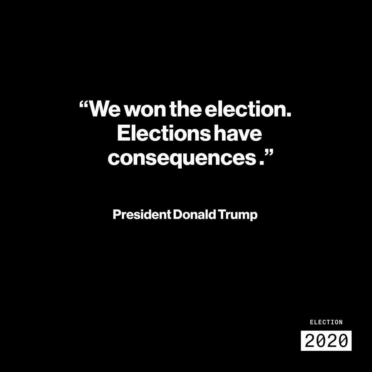 Trump at #Debates2020 says since he has the White House and the Senate — he can essentially do what he wants with pushing a Supreme Court nominee through because "elections have consequences" trib.al/6dVkEfM