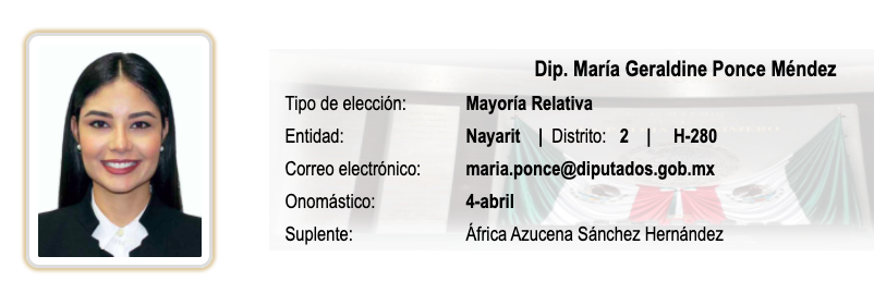 Dip. María Geraldine Ponce Méndez  @GeraldinePonceM @DiputadosMorena NayaritLicenciatura Ingeniería en Gestión Empresarial #MorenaTraicionaLaCiencia  #MorenaTraicionaMéxico