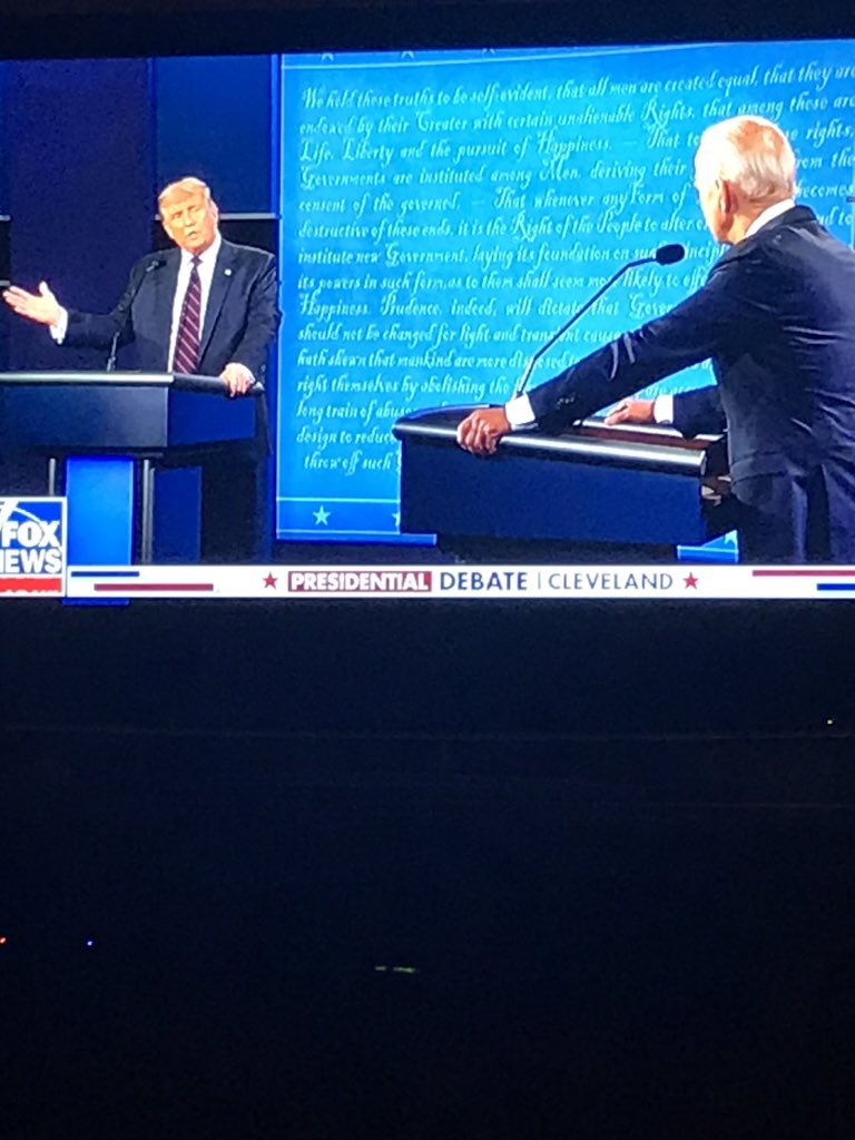 LVCRepublicans's tweet image. We love watching our President tell his opponent how he made promises and kept those promises! #LeadRight #TeamPA