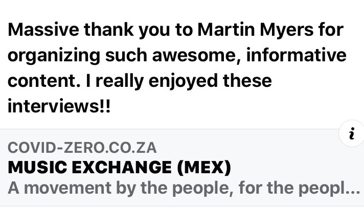 musicexchange's tweet photo. Thank you @davidwatkyns for the kind words re #mex20 and the talks we have given - last day to watch today 30 sept https://t.co/7mZjO7zgfk
