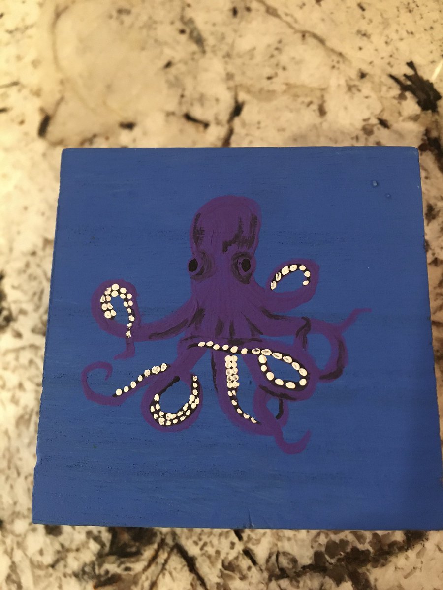 I painted this for my 10 year old daughter. It’s my first octopus ever! Now I can’t wait to paint more stuff! #painting #Octopus #🐙#PurpleOctopus #GottaKeepGoing