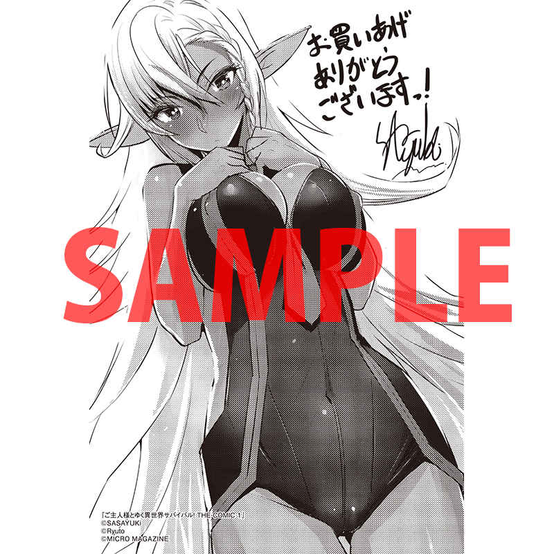 とらのあな書籍営業担当 本物ﾀﾞﾖ 特典情報 マイクロマガジン社より Sasayuki 先生 漫画 リュート 先生 原作 ヤッペン 先生 キャラクター原案 クラフトゲームの能力で異世界 ダークエルフを攻略 ご主人様とゆく異世界サバイバル The Comic