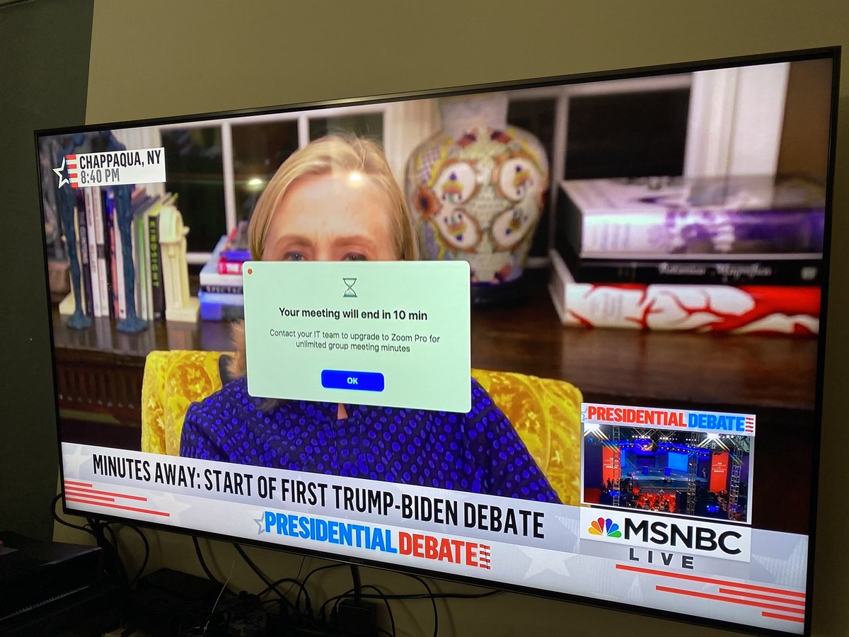 msbitshifter's tweet image. Can we talk about the fact that @MSNBC apparently doesn't pay for Zoom. Pay people that develop software for their work