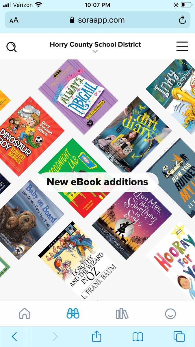 RogersDebra's tweet photo. Don’t forget to borrow and read an eBook in SORA by Overdrive!  #crazyaboutdaisy #hcslead #hcslibrarymedia https://t.co/H05Wl9591e