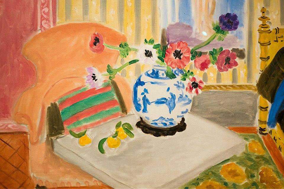 We can debate important issues like flowers:Matisse, Anemones and Chinese Vase, 1922