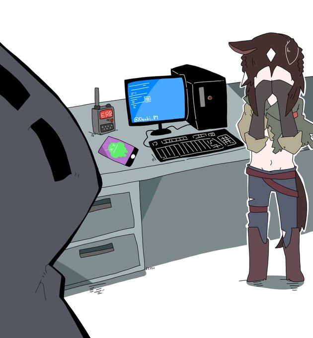 まずいっ!書類の提出が近いっ!メテオさん!先に行ってPCの起動を!分からなかったら端末で聞いてくれ!
#アークナイツ #明日方舟 