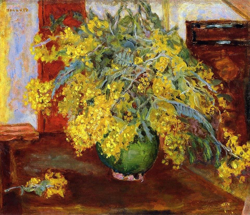 For the next debate we can have a mimosa-off:Moise Kisling, Acacia/Mimosas, 1939orPierre Bonnard, Mimosa. - 1915