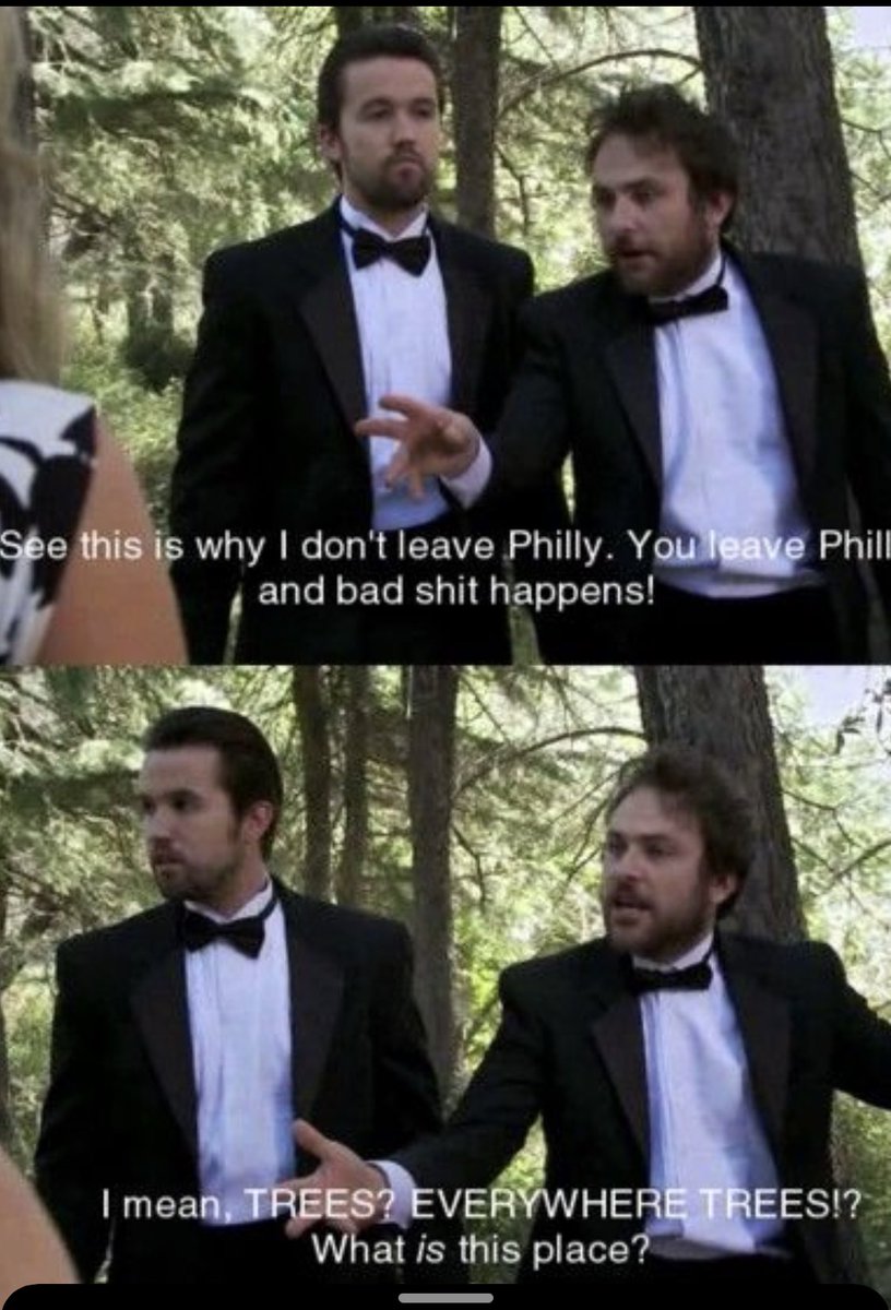 WorkCompPA's tweet image. Trump said, Bad things happen in Philly”. I stick with The Gang’s philosophy. Bad things happen when you leave Philly! #PhillyGirl