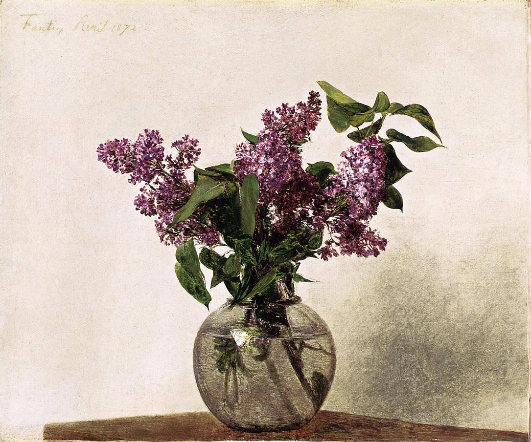 And a Fantin-Latour before bedHenri Fantin-Latour, Lilacs, 1872