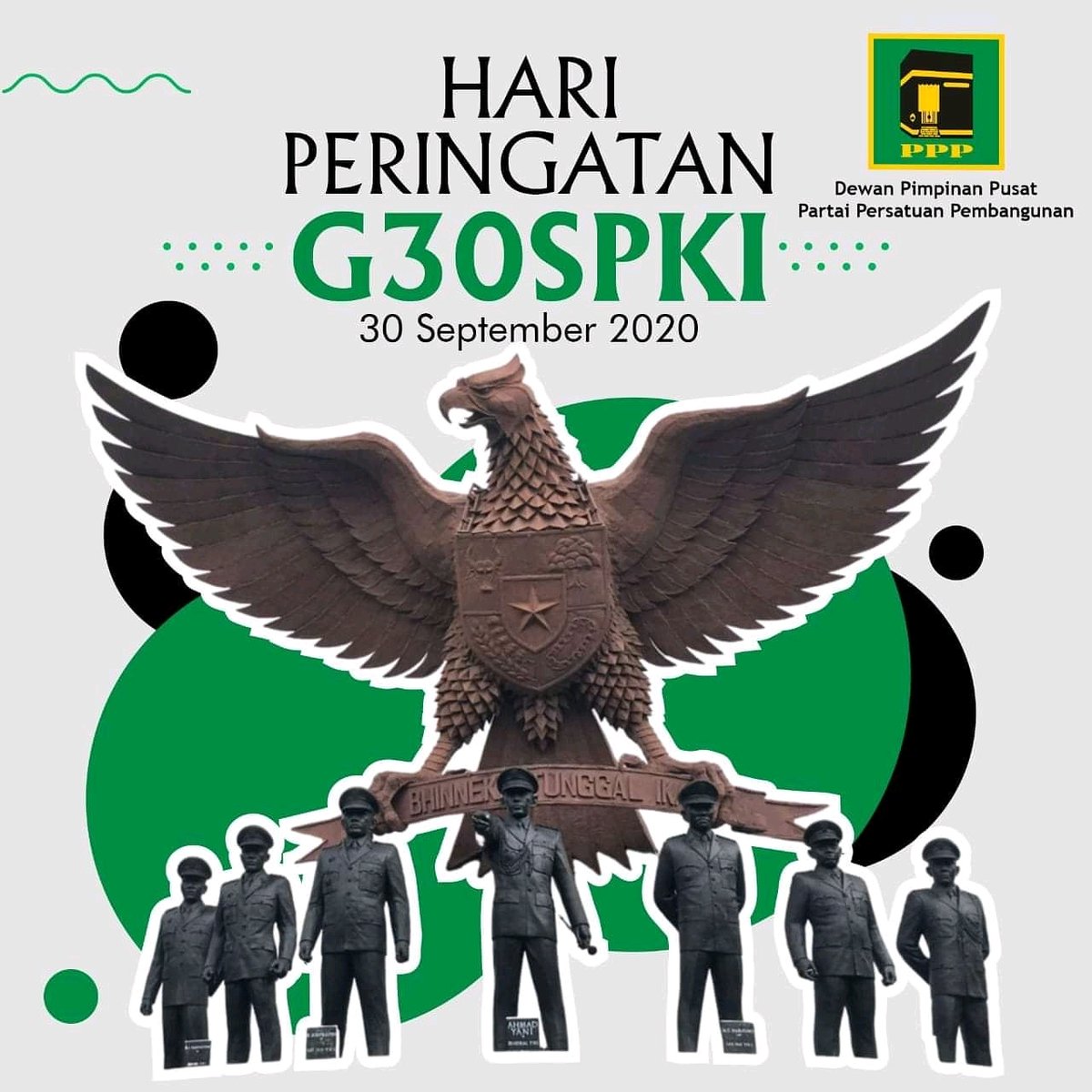 PetigaKuningan's tweet photo. Mari mengheningkan cipta sejenak untuk mengenang dan mendokan para pahlawan korban G30S PKI.
#PPP #PartaiPersatuanPembangunan #PPPKuningan #G30SPKI https://t.co/mhY7UsJe2O