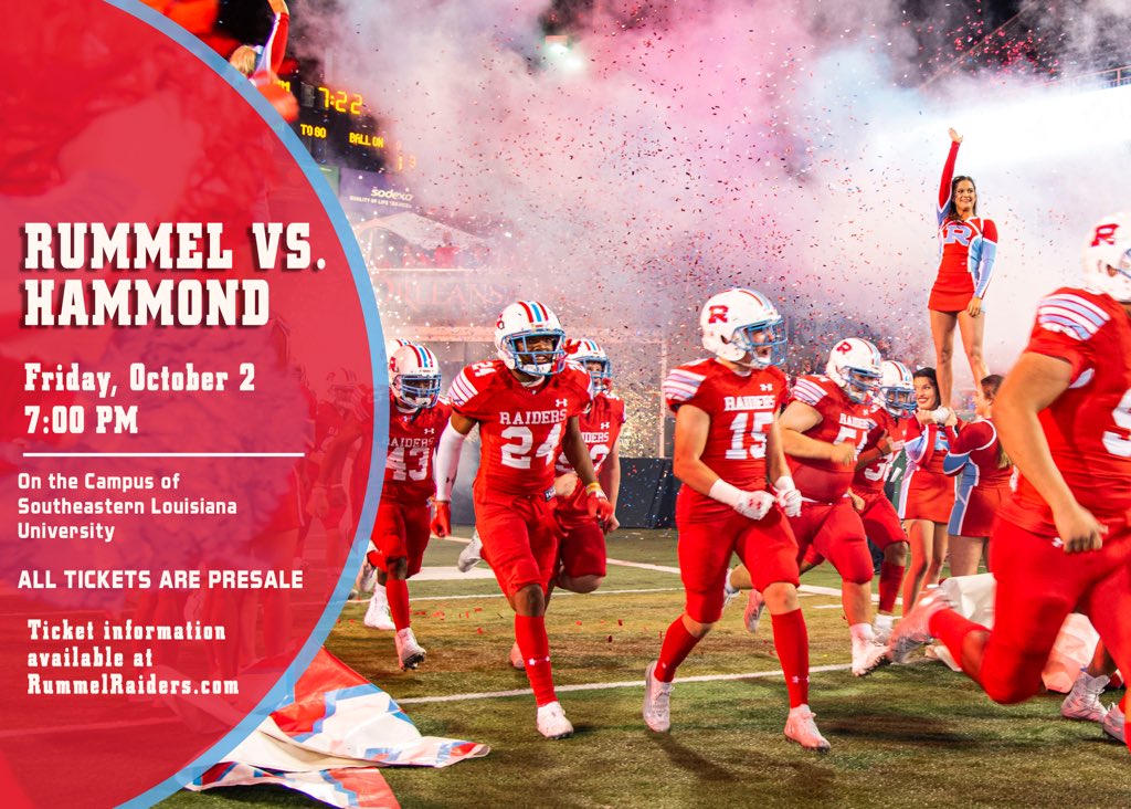 ARHSStudentSec's tweet photo. 🚨 🏈🚨THE STATE CHAMPS ARE  FINALLY BACK 🚨 🏈🚨
The Raiders begin the quest to defend our title THIS FRIDAY!!!!
🆚 Hammond
📍 Southeastern University
🗓 FRIDAY, OCTOBER 2
🕖 7:00 Kickoff
🔴🔵BE THERE🔵🔴 https://t.co/Rlp6iHDfzA