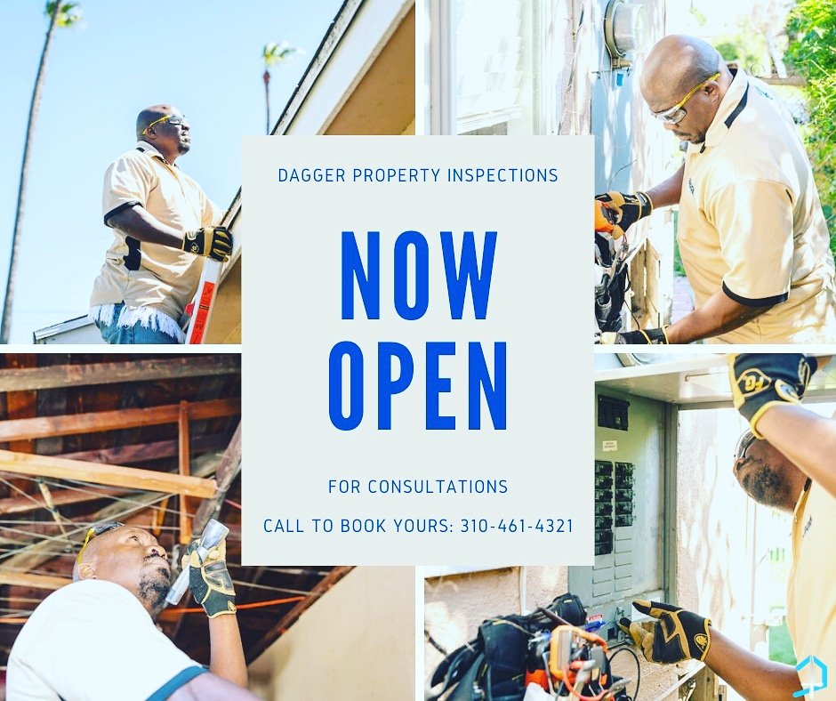 DaggerProperty's tweet image. We are proud to announce we are still open for property inspections, and prepared to keep your family and our team safe while doing so! Call us to book your consultation today. Available Sunday through Friday 8am - 6pm (last consultation slot at 2pm).