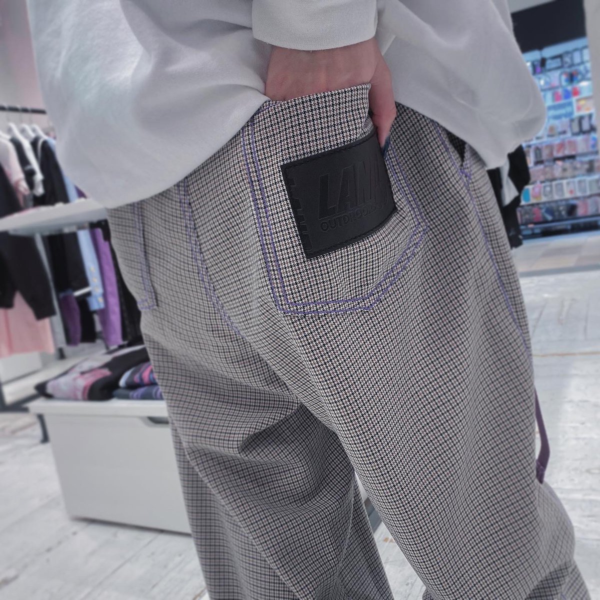 land_osaka's tweet photo. 【BASIC LAND PANTS】
color:パープル/ベージュチェック/ブラック
size:free
#milkboy
#landbymilkboy
#basic
#pants
#basicpants
#landdentalclinic
#taperedpants
#onetuck
#onetuckpants
#bottom
#limitededition
#umeda
#umedaest https://t.co/0KLHkGGS9C