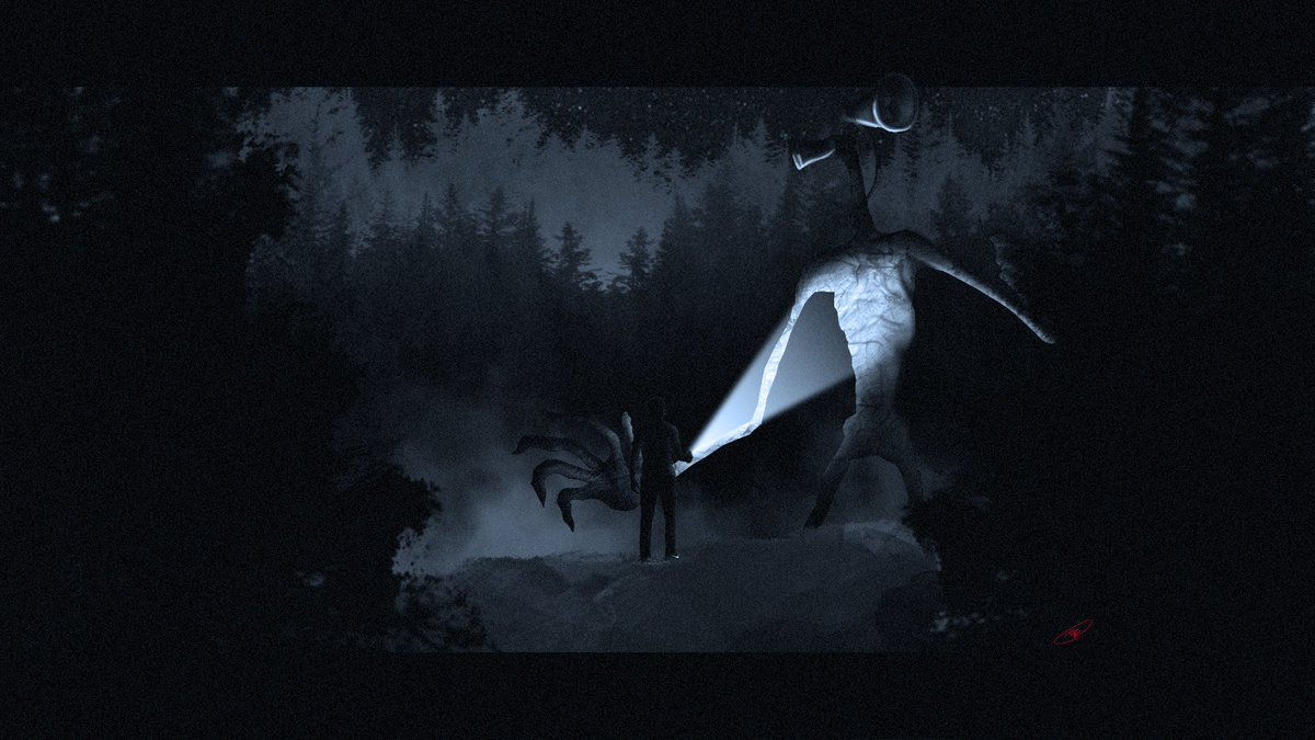 JoelSalvatore1's tweet photo. "Sirenhead"
#illustration #digitaillustration #digitalart #horror #creppypasta #sirenhead #conceptart #lightpractice #terror #woods #dark #night #monster #sirens https://t.co/70MXZh6RDp