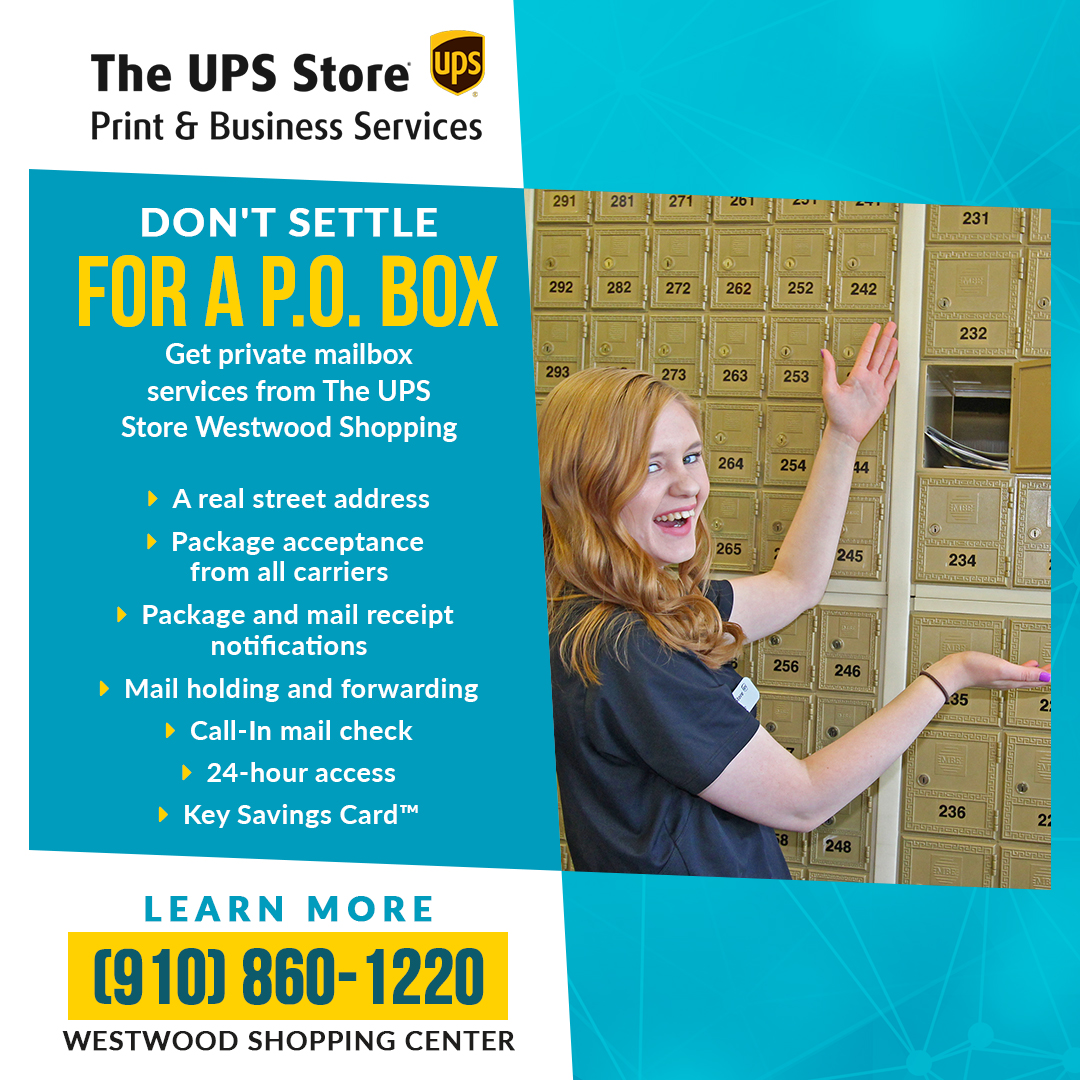 TheUPSStore2974's tweet image. For an individual who works out of a home office, the security vulnerabilities of a home mailbox are too large of a risk. To know more visit us at 1l.ink/QH26H3G or call us at (910) 860-1220. #mailboxservices