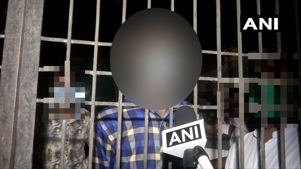 ANINewsUP's tweet photo. No, they did it on their own. We're scared. Police forced us to take the body to cremation ground. We'd said we'll do it in morning: Brother of #Hathras gangrape victim when asked if family had given consent for funeral 

(Disclaimer: Interview time - around 4 am, after funeral) https://t.co/KKbQBwxhV7