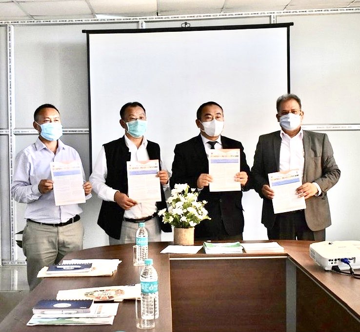 Launching of the first issue of Sustainable Development Goals spectrum newsletter by Planning and Coordination Dept. with Hon’ Minister Shri. <a href="/neibakronu/">Neiba Kronu</a> and officials of P&amp;C Dept.
<a href="/Neiphiu_Rio/">Neiphiu Rio</a> <a href="/ImnatibaJ/">imnatiba ati jamir</a> <a href="/abumetha/">abu metha</a>