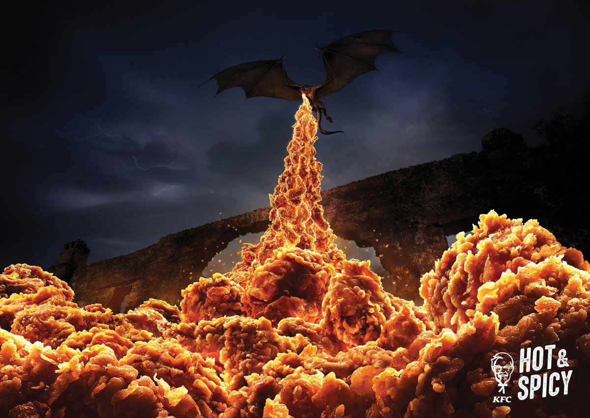 Print ad KFC paling keren, ahensinya Ogilvy Hong kong ... 👏🏼👏🏼👏🏼