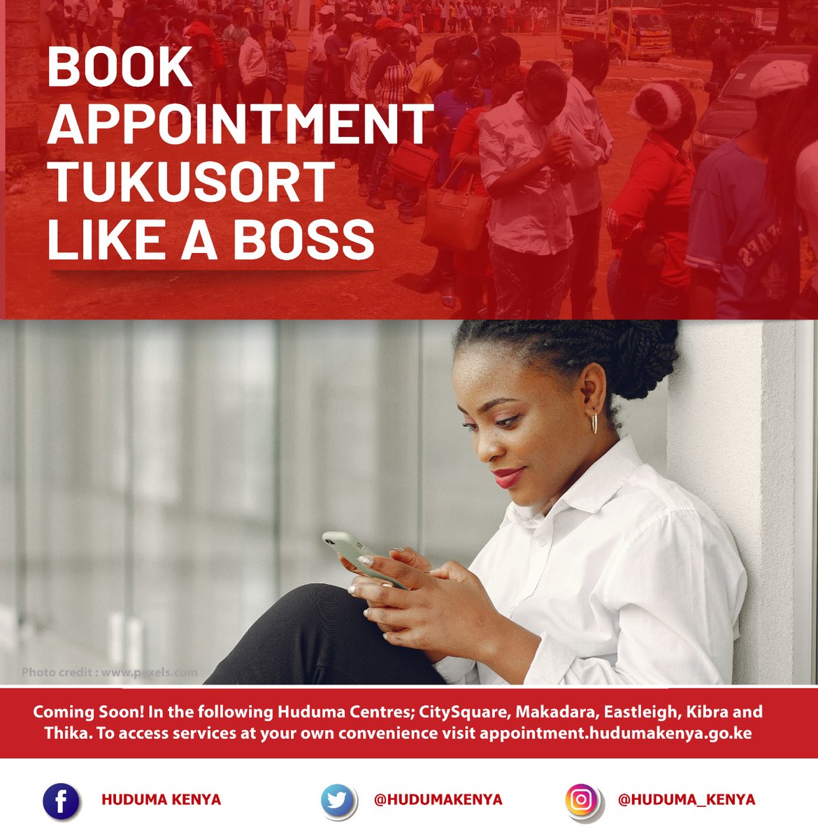 HudumaKenya's tweet image. Umesikia hii fununu? Kuraukia line ni ❌ Soon you will be able to book an appointment before visiting following Huduma Centres.

1. CitySquare 
2.  Makadara 
3. Eastleigh
4. Kibra
5.Thika

#ServiceByAppointment; access services at your own convenience. appointment.hudumakenya.go.ke ^DK
