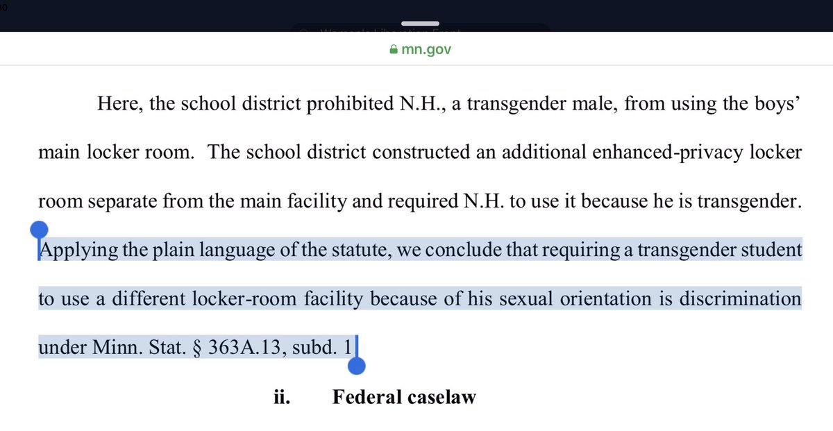 Here’s more evidence that this decision, like the others, was reached in a haze of confusion, encouraged by gender advocates, where the decision says, “requiring a transgender student to use a different locker-room facility because of his sexual orientation is discrimination ...”