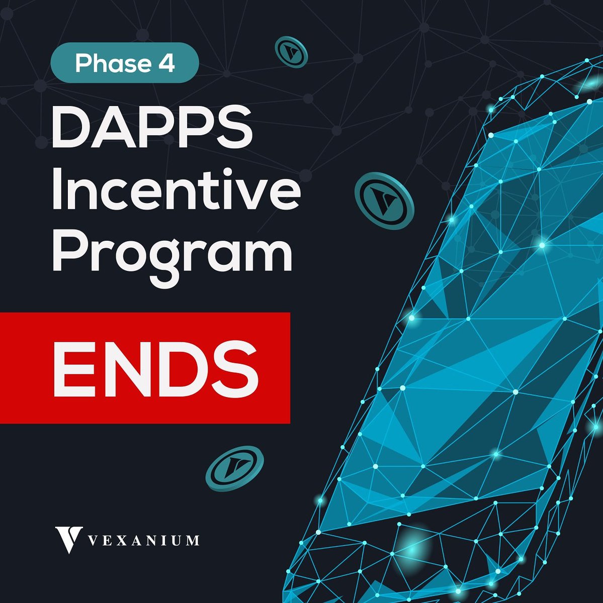 vexanium's tweet photo. Hi Vex Partners! Dapps Incentive Program 2020 Phase 4 ends today! Thank you for all the support, enthusiasm, and dapps submissions. #Vexanium will assess the submitted dapps and announce the winner next week. Stay tune!
#blockchain #dapps #DIP2020 #smartcontracts #apps https://t.co/BAl89OKNyu