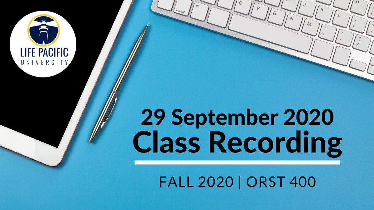 ProfessorNeu's tweet image. Hey, #ORST400 students! This week's class recording has been posted to @moodle!