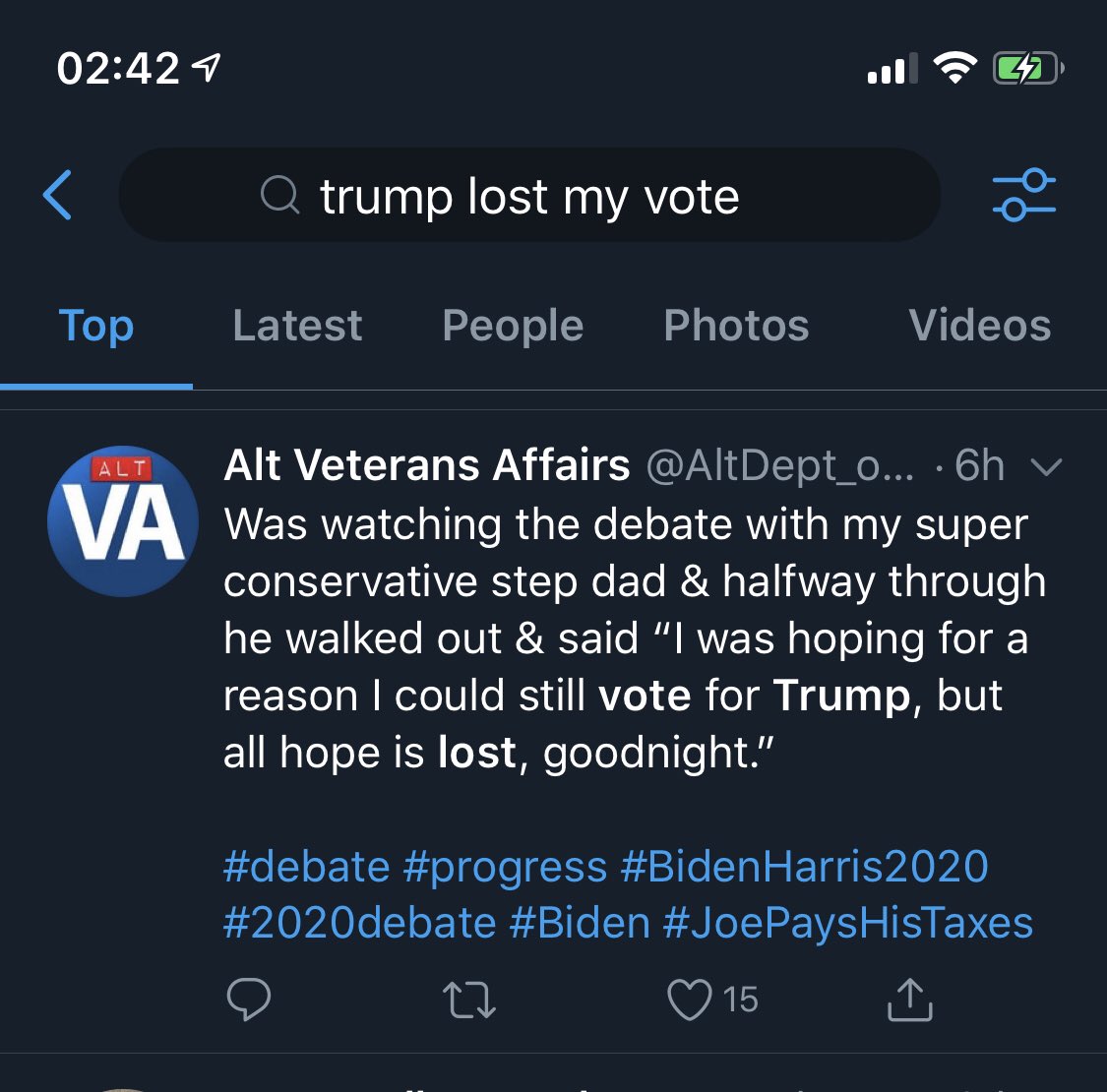 Still more votes Trump lost. There may be the odd one from before the debate or the occasional repeat if the same person tweeted multiple times.3/